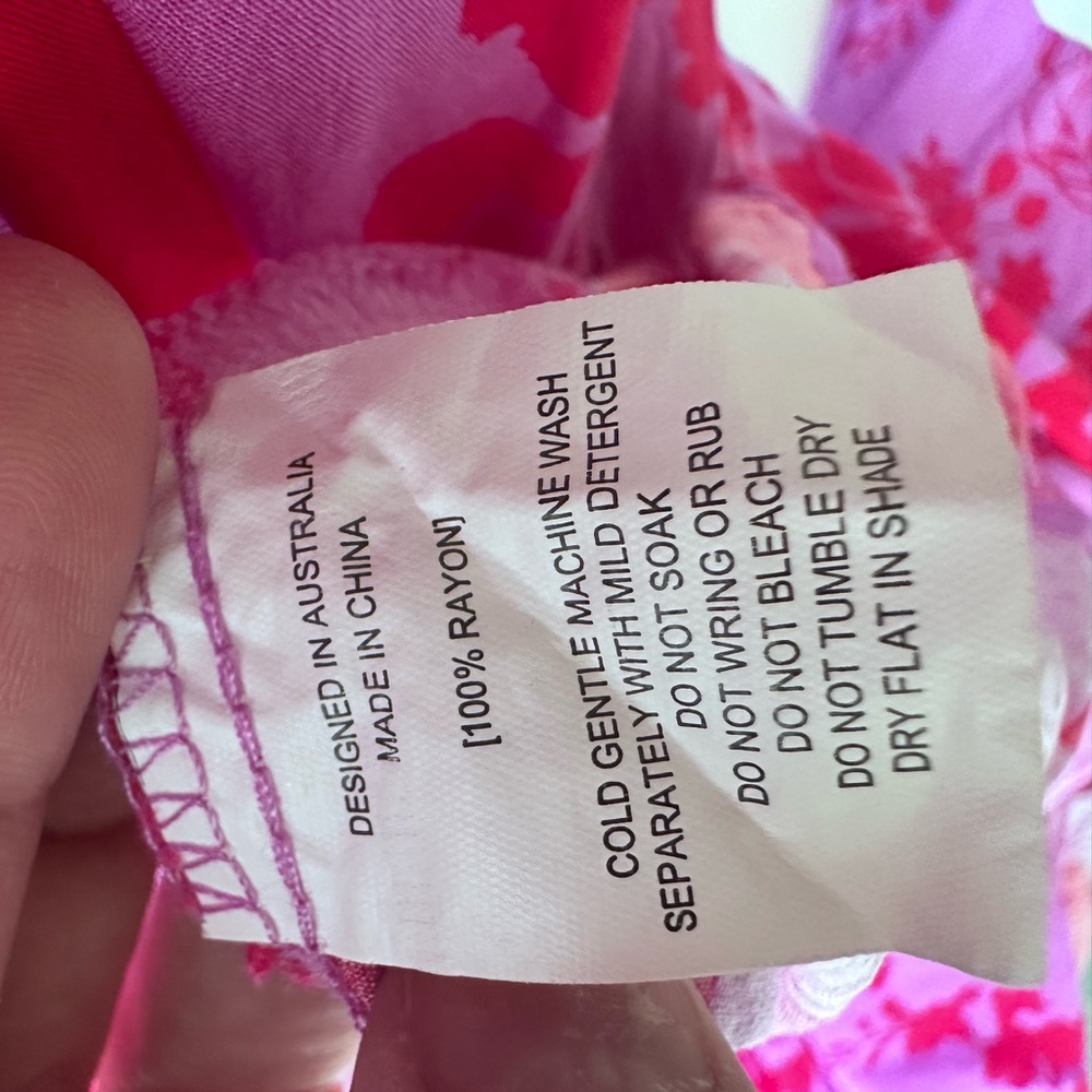 Anthropologie Able The Label Charlotte Floral Pink Maxi Dress Summer - Size M - Picture 6 of 7